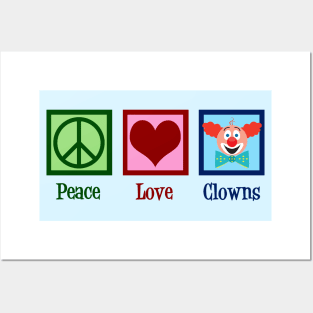 Peace Love Clowns Posters and Art